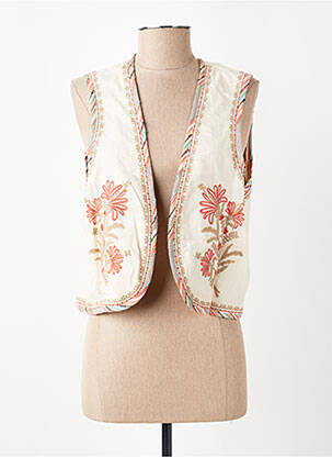 Gilet sans manche poches beige LOLA ESPELETA femme