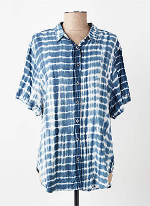 Chemisier manches courtes manches courtes bleu ARTLOVE femme