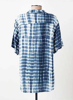 Chemisier manches courtes manches courtes bleu ARTLOVE femme