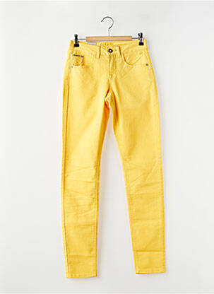 Jeans coupe slim stretch taille normale jaune CREAM femme