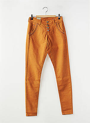Jeans coupe slim stretch taille normale orange CREAM femme