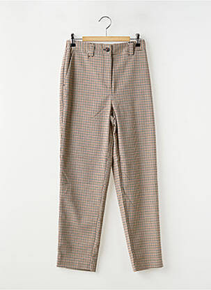 Pantalon chino fermeture zippée sous rabat boutonné taille normale beige C'EST BEAU LA VIE femme