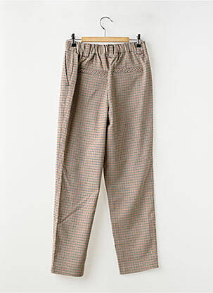 Pantalon chino fermeture zippée sous rabat boutonné taille normale beige C'EST BEAU LA VIE femme