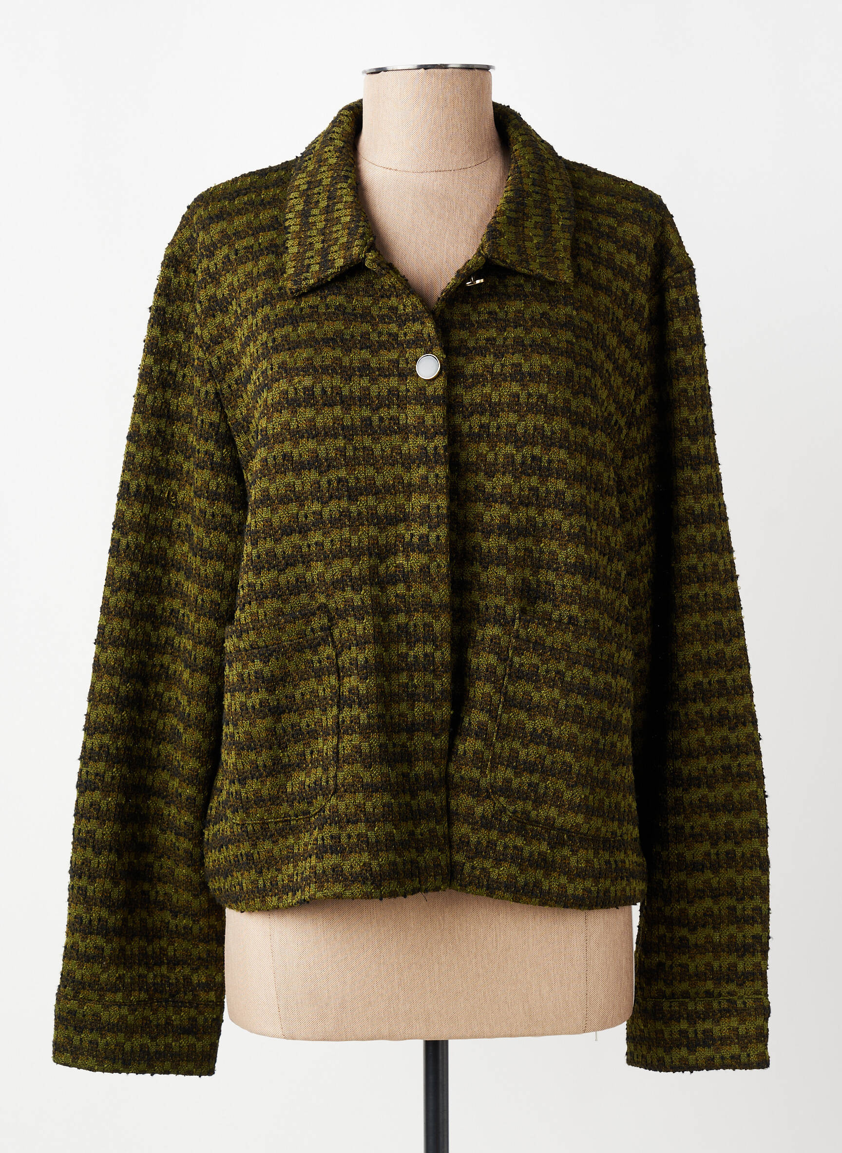 Veste casual poches vert ICHI femme