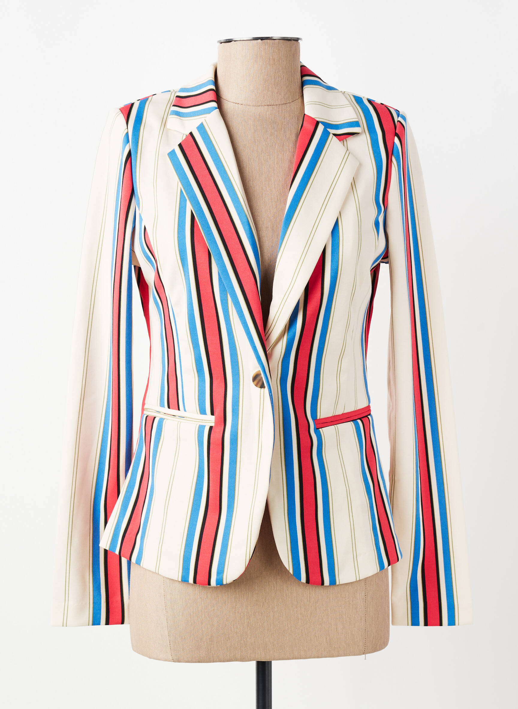 Blazer fausses poches beige ICHI femme