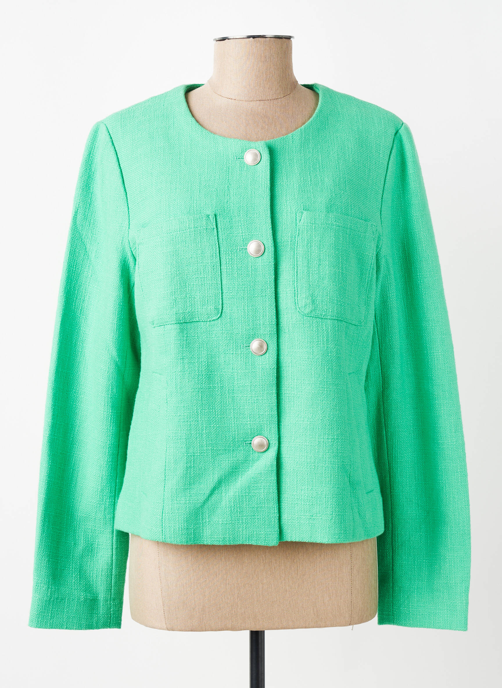 Veste chic poches vert C'EST BEAU LA VIE femme