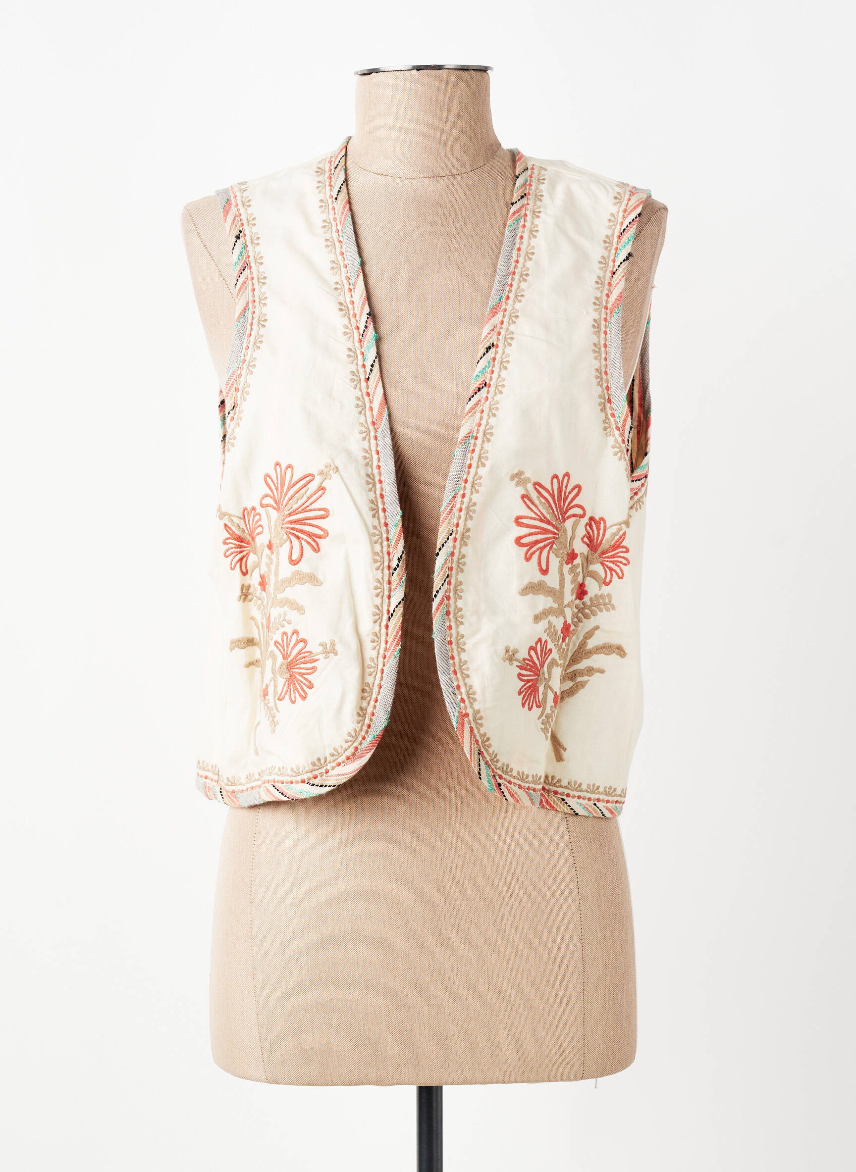 Gilet sans manche poches beige LOLA ESPELETA femme