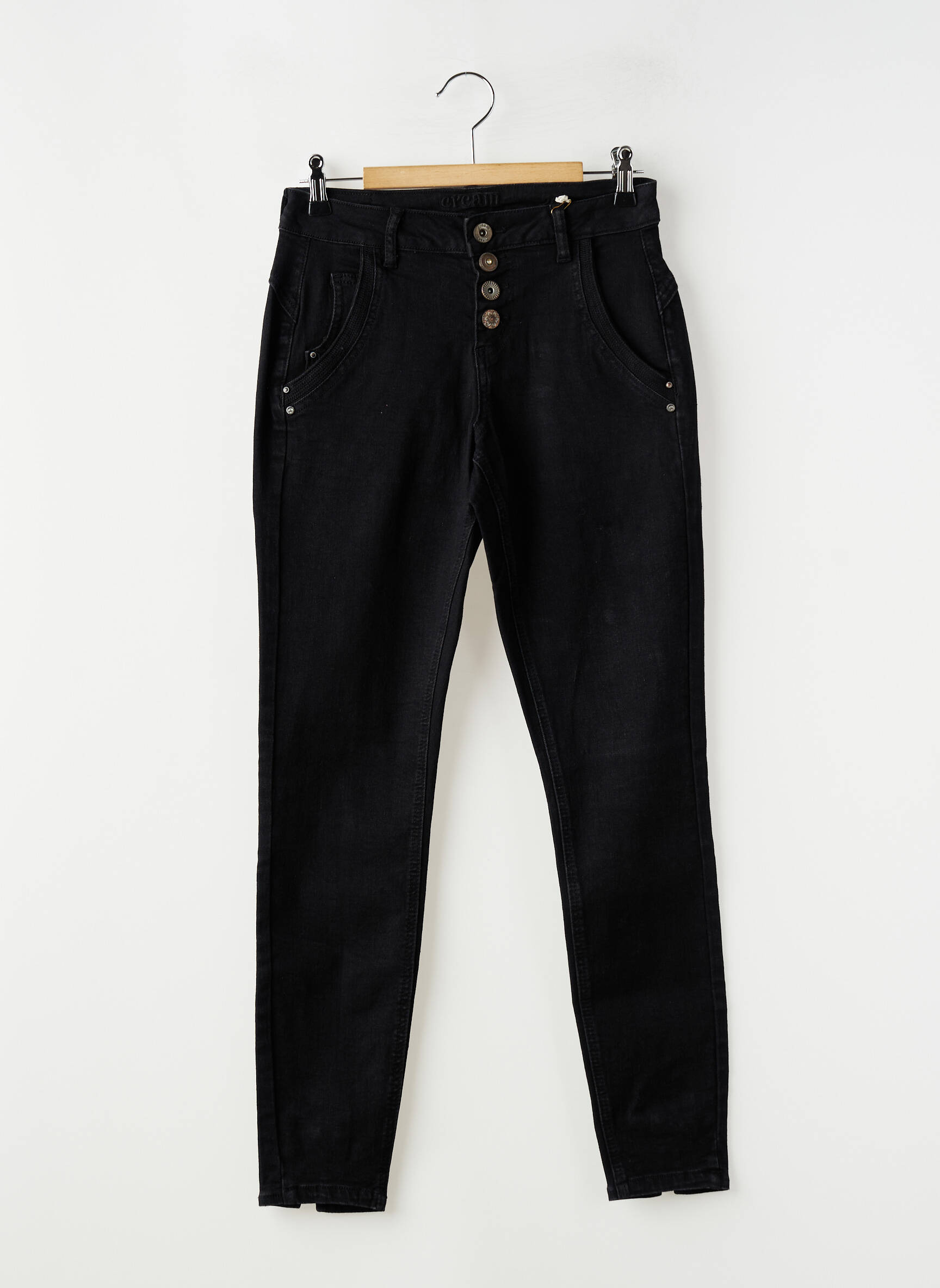 Jeans coupe slim stretch taille normale noir CREAM femme