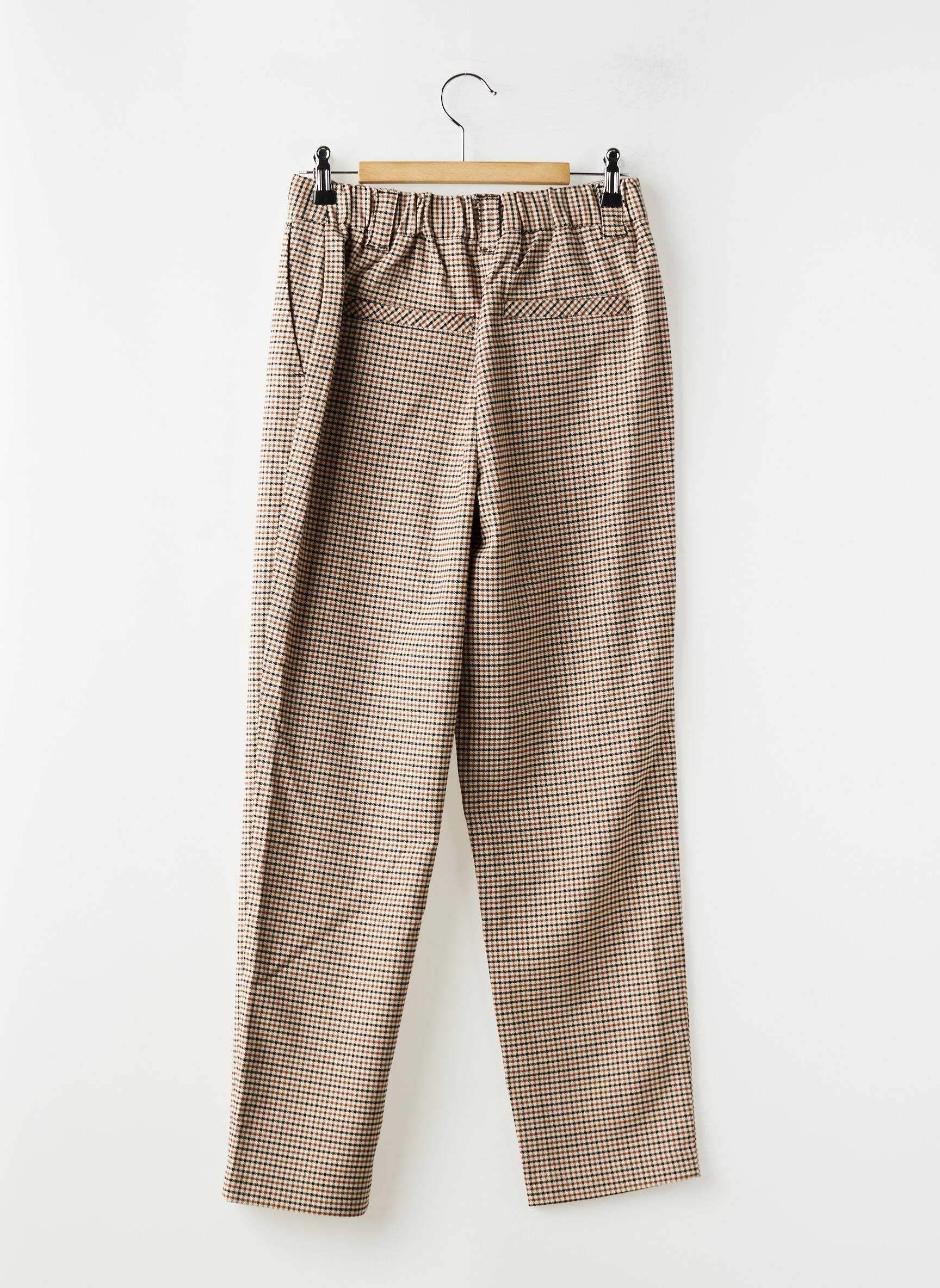 Pantalon chino fermeture zippée sous rabat boutonné taille normale beige C'EST BEAU LA VIE femme
