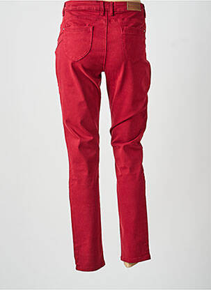 Pantalon slim tissage popeline taille normale rouge C'EST BEAU LA VIE femme