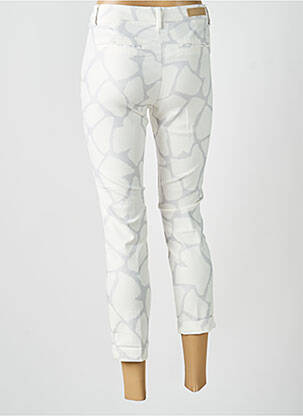 Pantalon 7/8 taille à pinces taille normale blanc YAYA femme