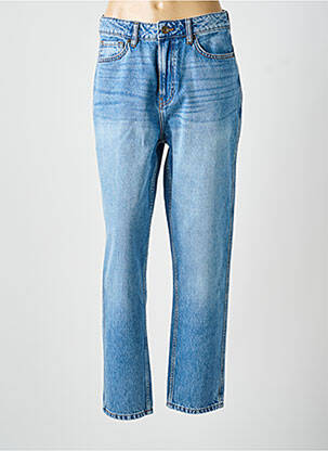 Jeans coupe droite taille haute taille haute bleu ICHI femme