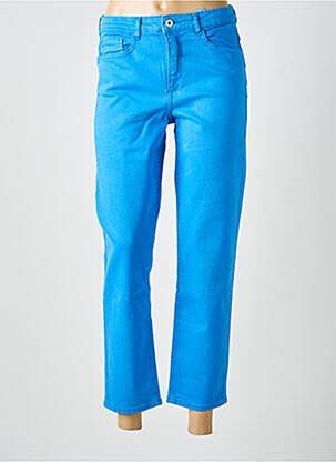 Jeans coupe droite stretch taille normale bleu ICHI femme