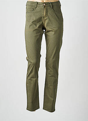 Jeans coupe slim stretch taille normale vert CREAM femme