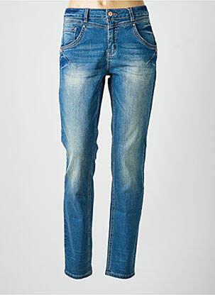 Jeans coupe slim taille haute taille haute bleu CREAM femme