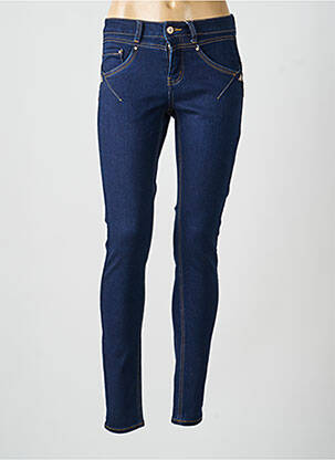 Jeans skinny tissage brut taille haute bleu CREAM femme