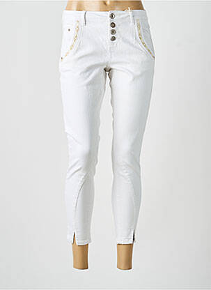 Jeans coupe slim taille normale taille normale beige CREAM femme