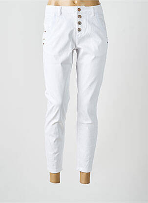Jeans coupe slim stretch taille normale blanc CREAM femme