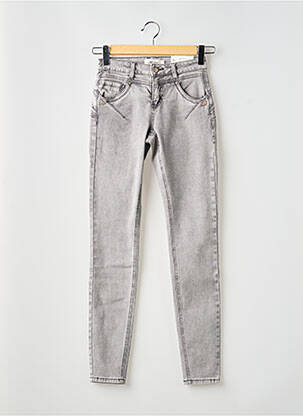 Jeans coupe slim taille haute taille haute gris CREAM femme