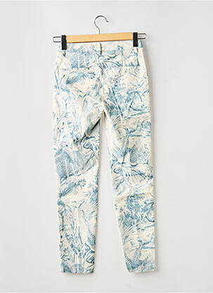 Pantalon chino tissage popeline taille normale bleu YAYA femme