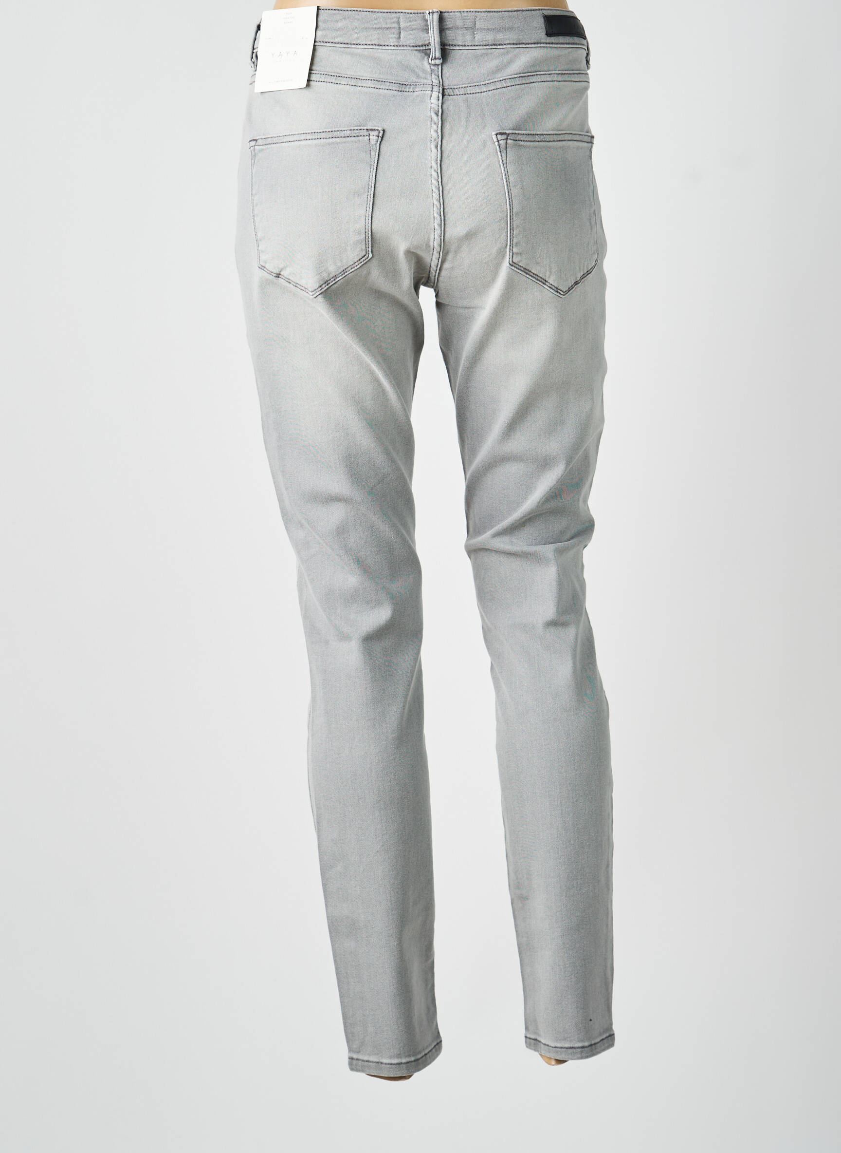 Jeans coupe slim stretch taille normale gris YAYA femme