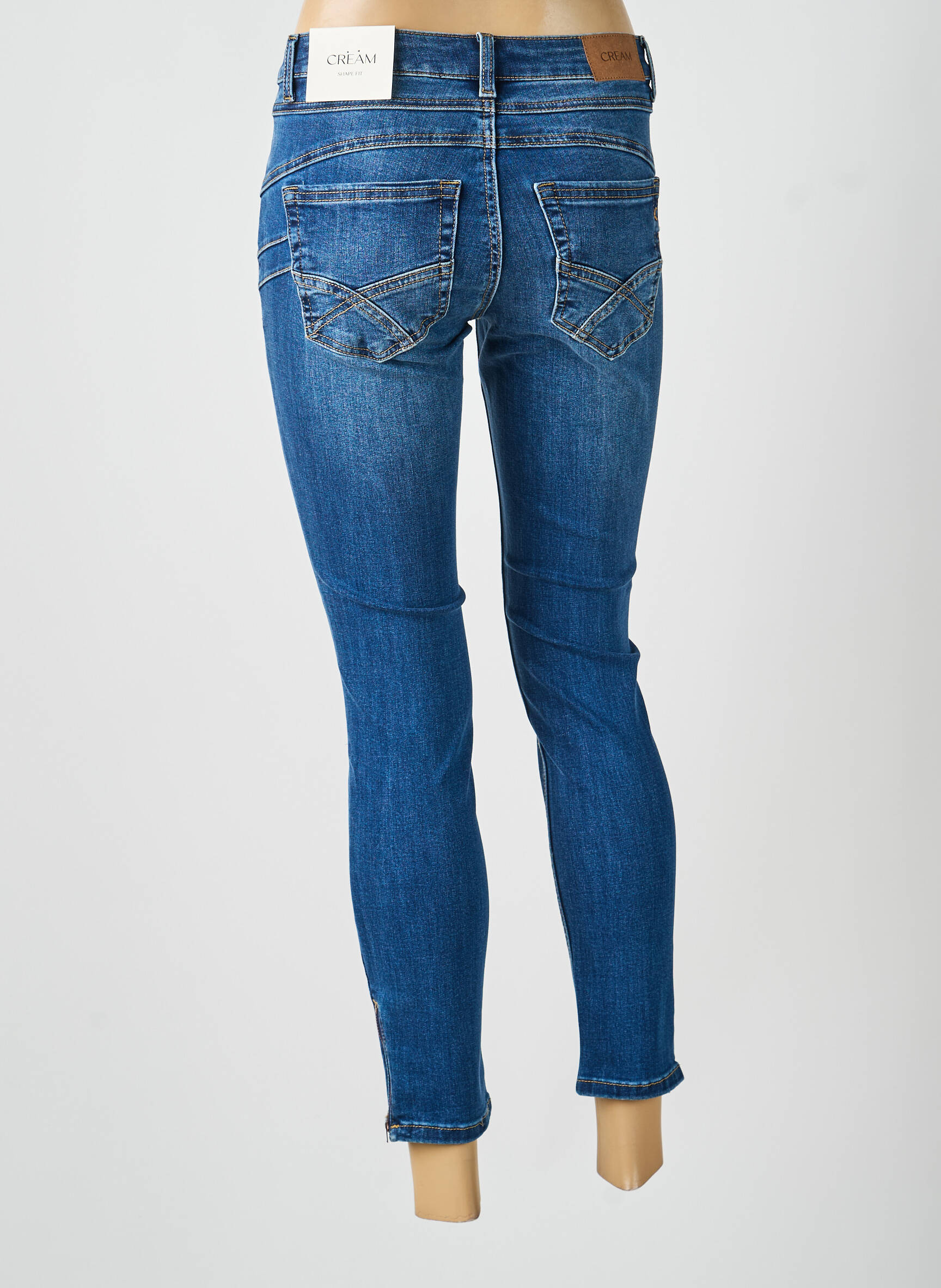 Jeans skinny taille normale taille normale bleu CREAM femme