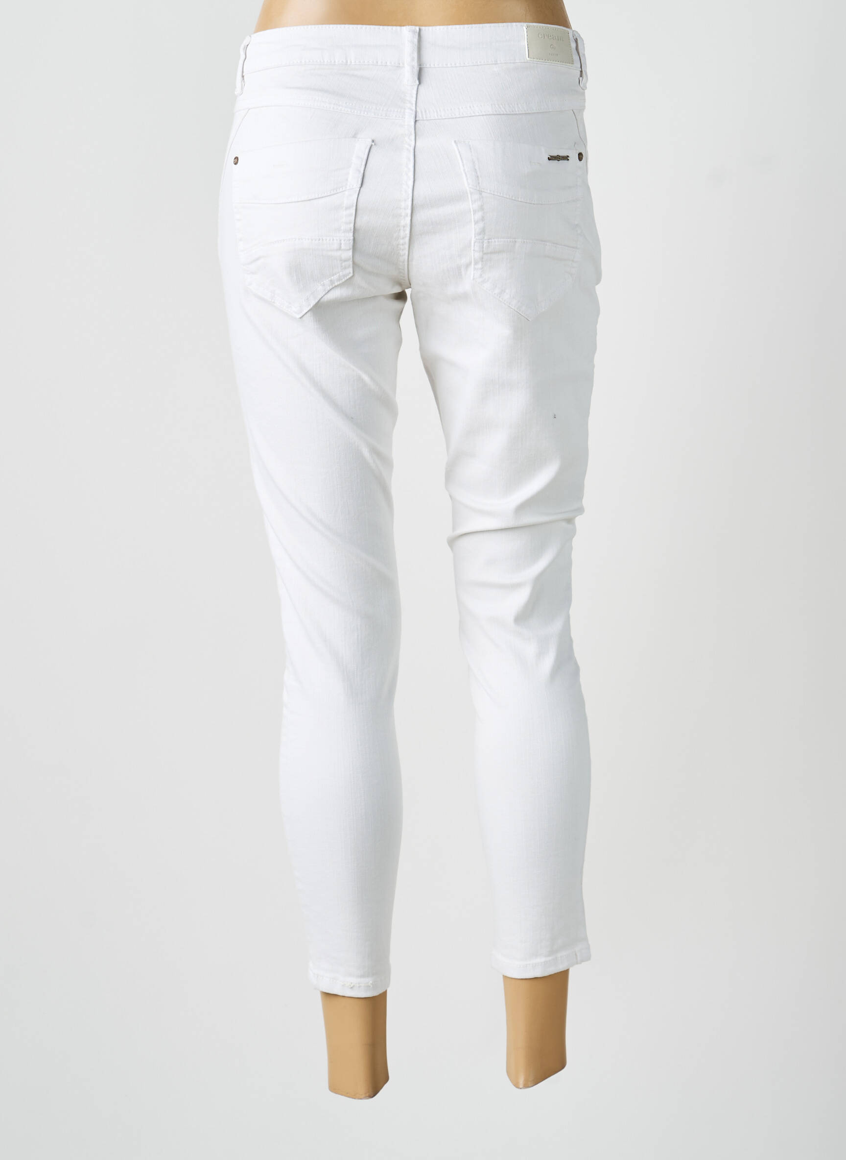 Jeans coupe slim taille normale taille normale beige CREAM femme