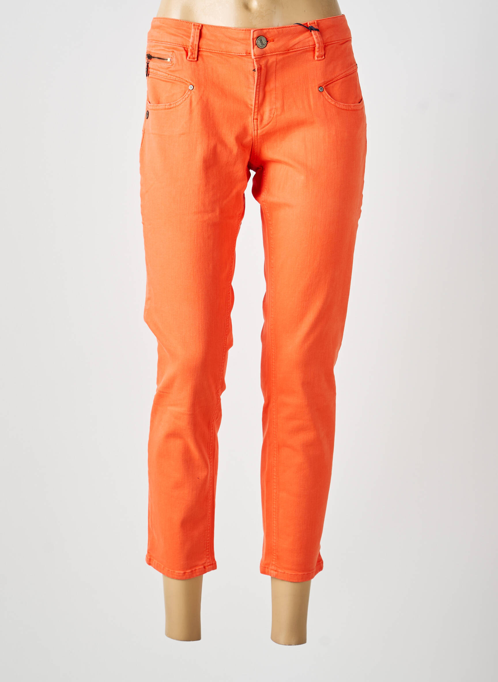 Jeans coupe slim stretch taille normale orange FREEMAN T.PORTER femme