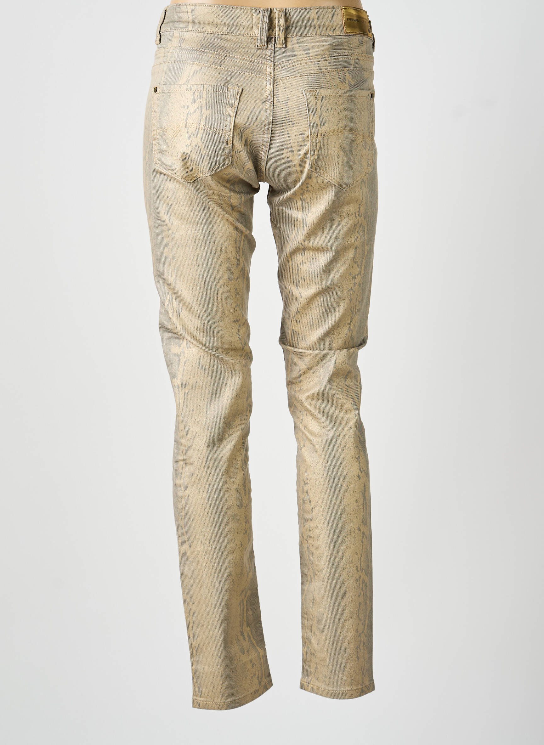 Jeans coupe slim taille normale taille normale or FREEMAN T.PORTER femme