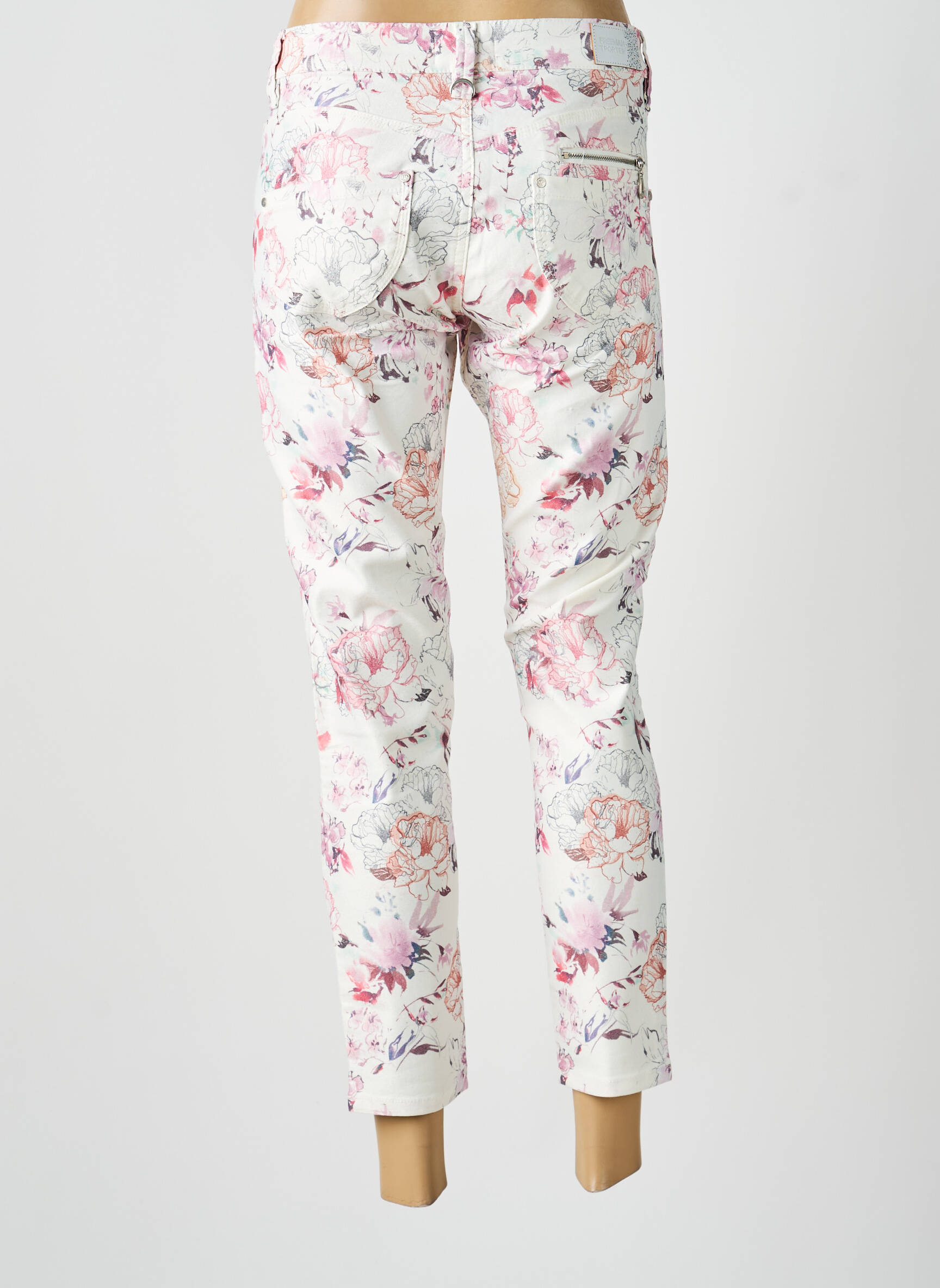 Jeans coupe slim taille normale taille normale blanc FREEMAN T.PORTER femme