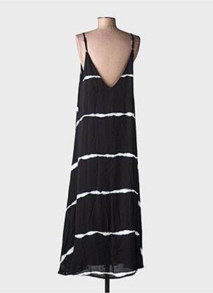 Robe longue fines bretelles fines bretelles noir FREEMAN T.PORTER femme