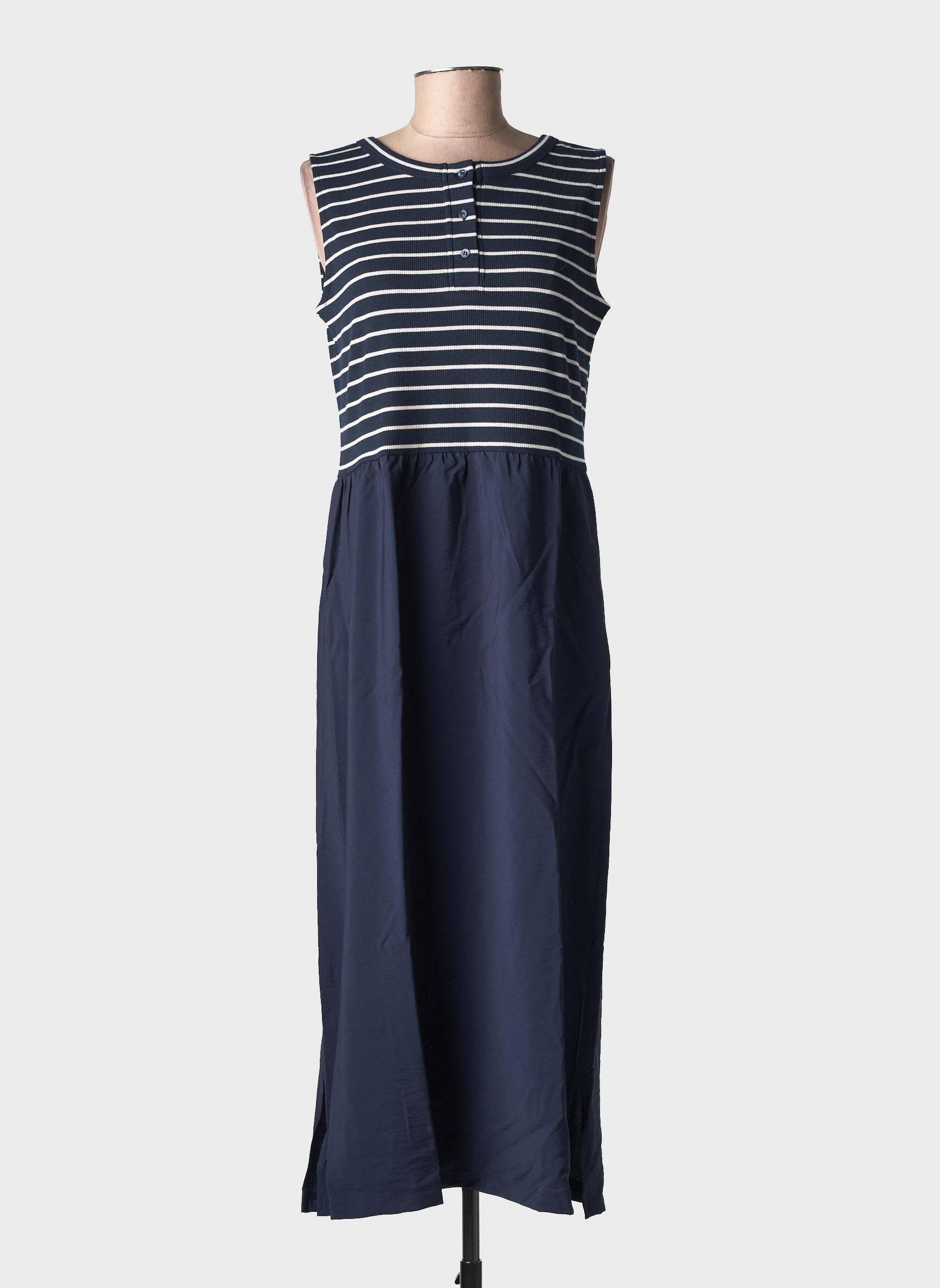 Robe mi-longue sans manche sans manche bleu STREET ONE femme