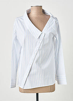 Chemisier coupe droite manches longues bleu FREEMAN T.PORTER femme