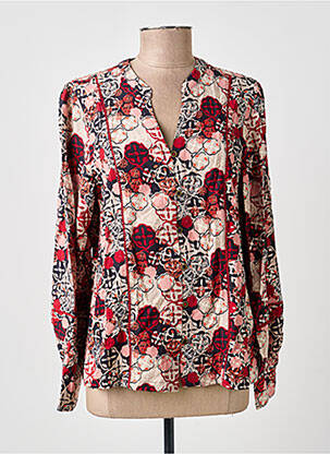 Chemisier imprimé fleurs manches longues rouge WHITE STUFF femme
