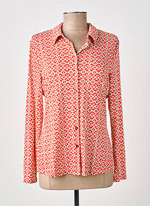 Chemisier coupe cintrée manches longues orange SURKANA femme