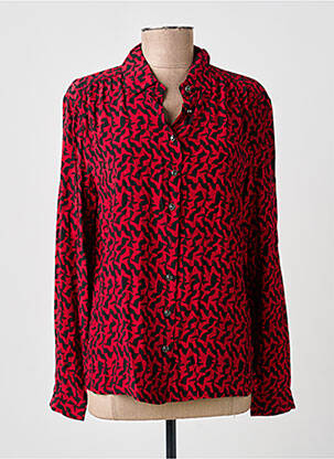 Chemisier coupe cintrée manches longues rouge FREEMAN T.PORTER femme