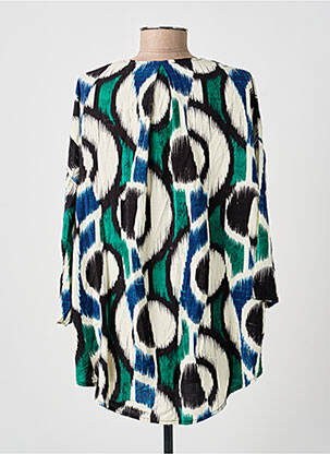 Blouse tissage popeline manches 3/4 vert MOLLY BRACKEN femme