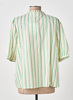 Chemisier manches courtes manches courtes vert ICHI femme