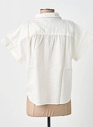 Chemisier manches courtes manches courtes beige ICHI femme