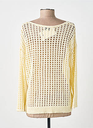Pull col v manches longues jaune SURKANA femme