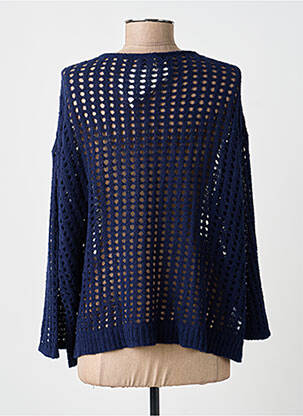 Pull col v manches longues bleu SURKANA femme