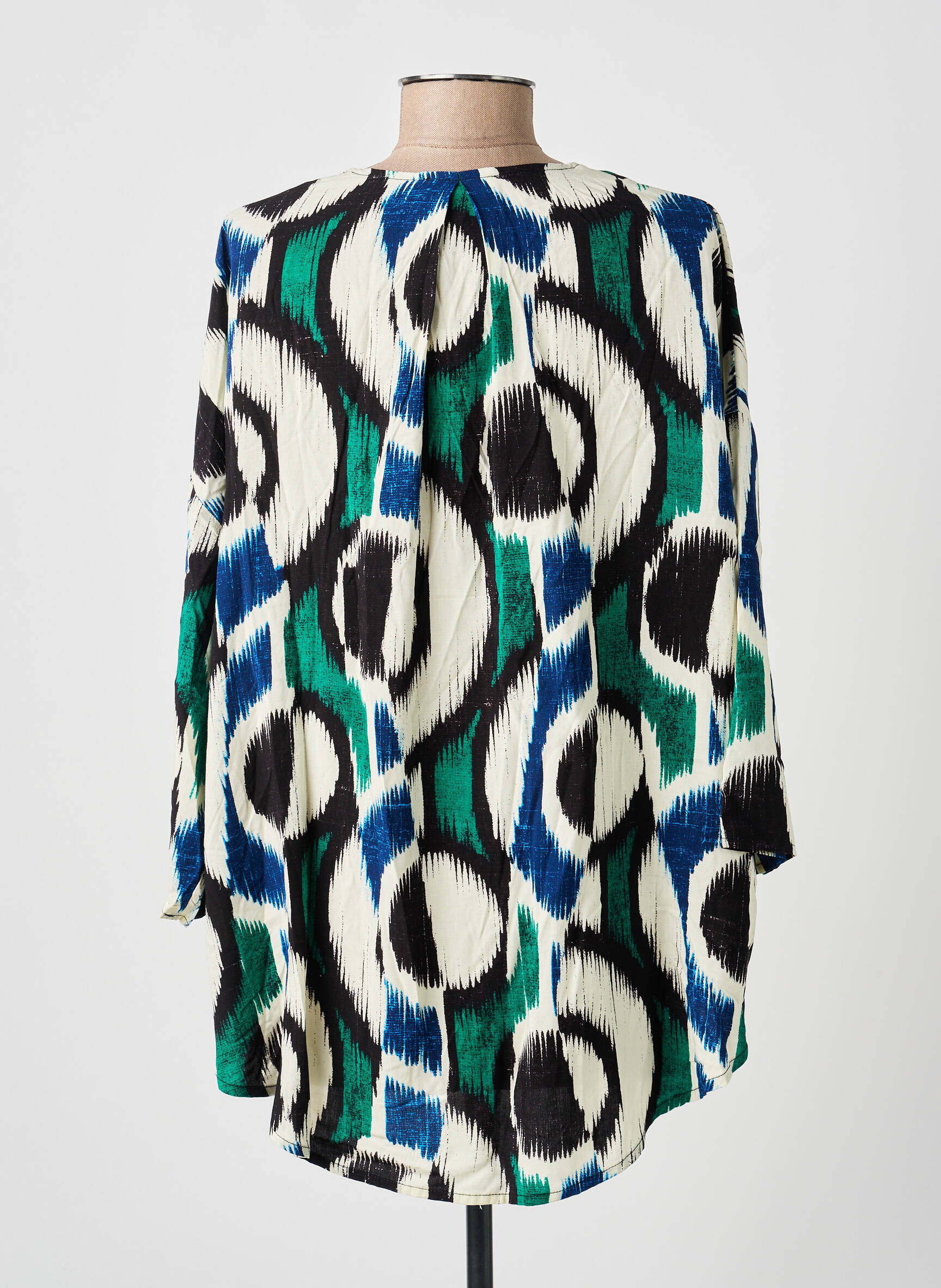 Blouse tissage popeline manches 3/4 vert MOLLY BRACKEN femme