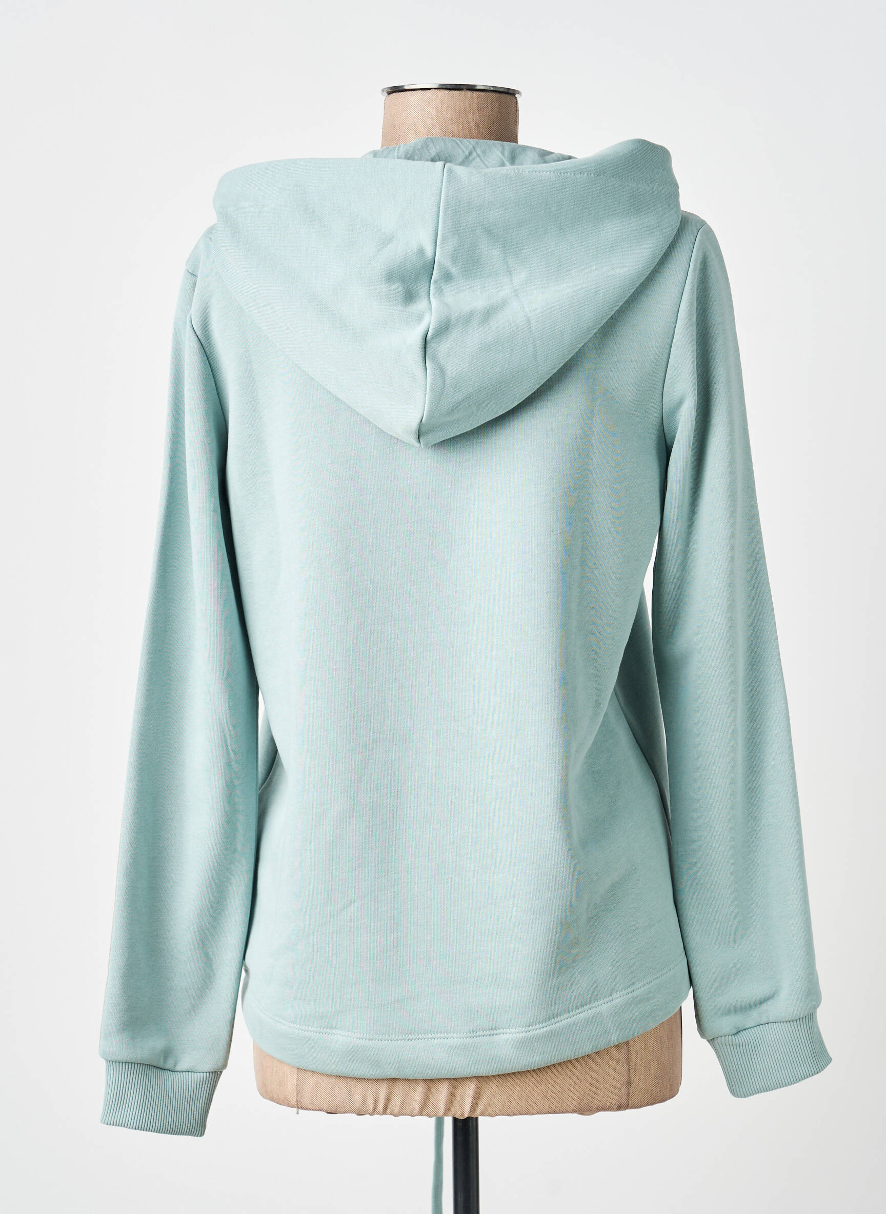 Sweat-shirt à capuche stretch manches longues vert STREET ONE femme