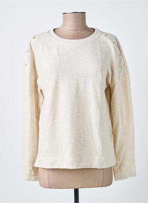 Pull tissage chiné manches longues beige STREET ONE femme