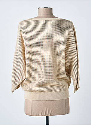 Pull maille ajourée manches 3/4 or FREEMAN T.PORTER femme