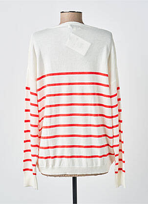 Pull col v manches longues blanc FREEMAN T.PORTER femme
