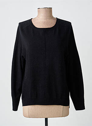 Pull stretch manches longues noir WHITE SUN femme