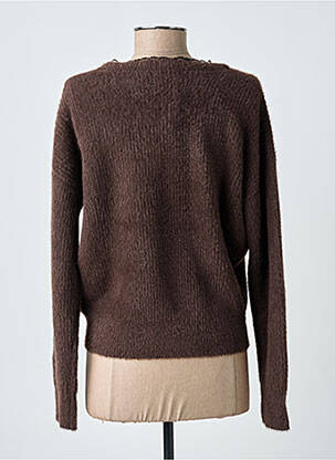 Pull col v manches longues marron MOLLY BRACKEN femme
