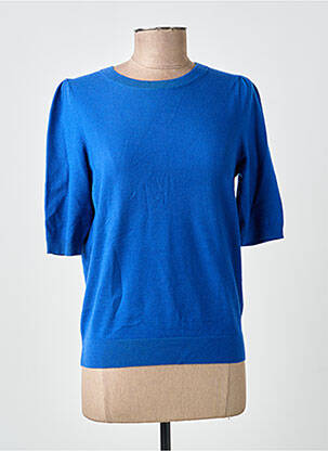 Pull stretch manches courtes bleu STREET ONE femme