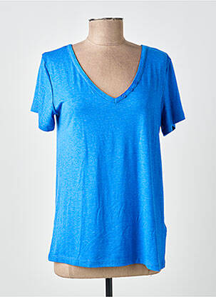 T-shirt coupe droite manches courtes bleu FREEMAN T.PORTER femme